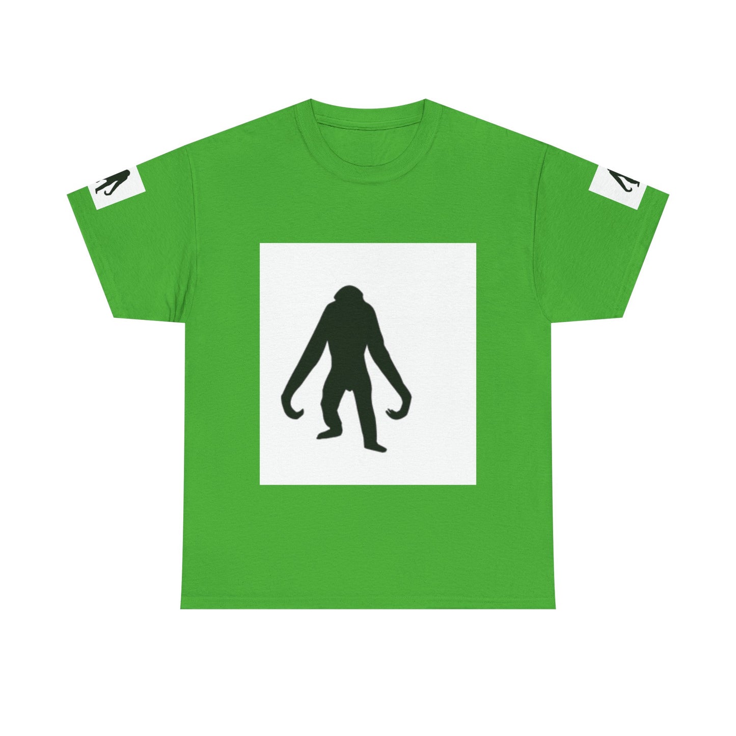 Unisex Heavy Cotton Tee - Bold Monkey Silhouette Tee for Animal Lovers