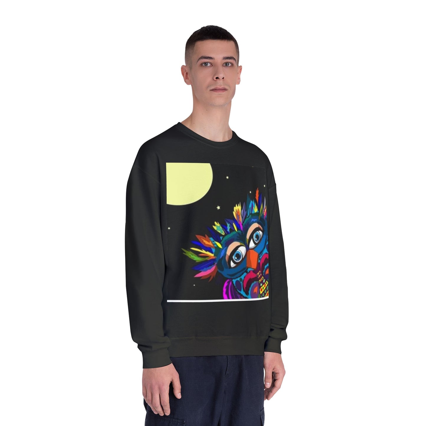 Colorful Night Owl Crewneck Sweatshirt - Unisex NuBlend® Sweatshirt
