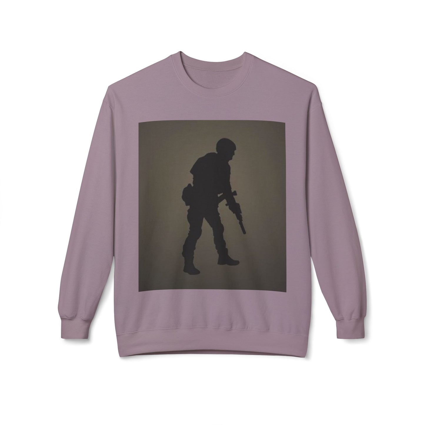 Military Silhouette Crewneck Sweatshirt - Unisex Midweight Fleece