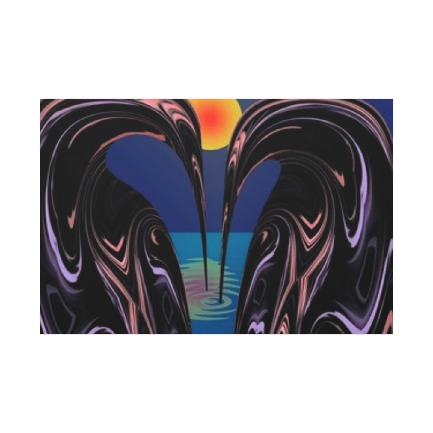 Romantic Abstract Canvas Art - Heart-Shaped Design for Home Decor