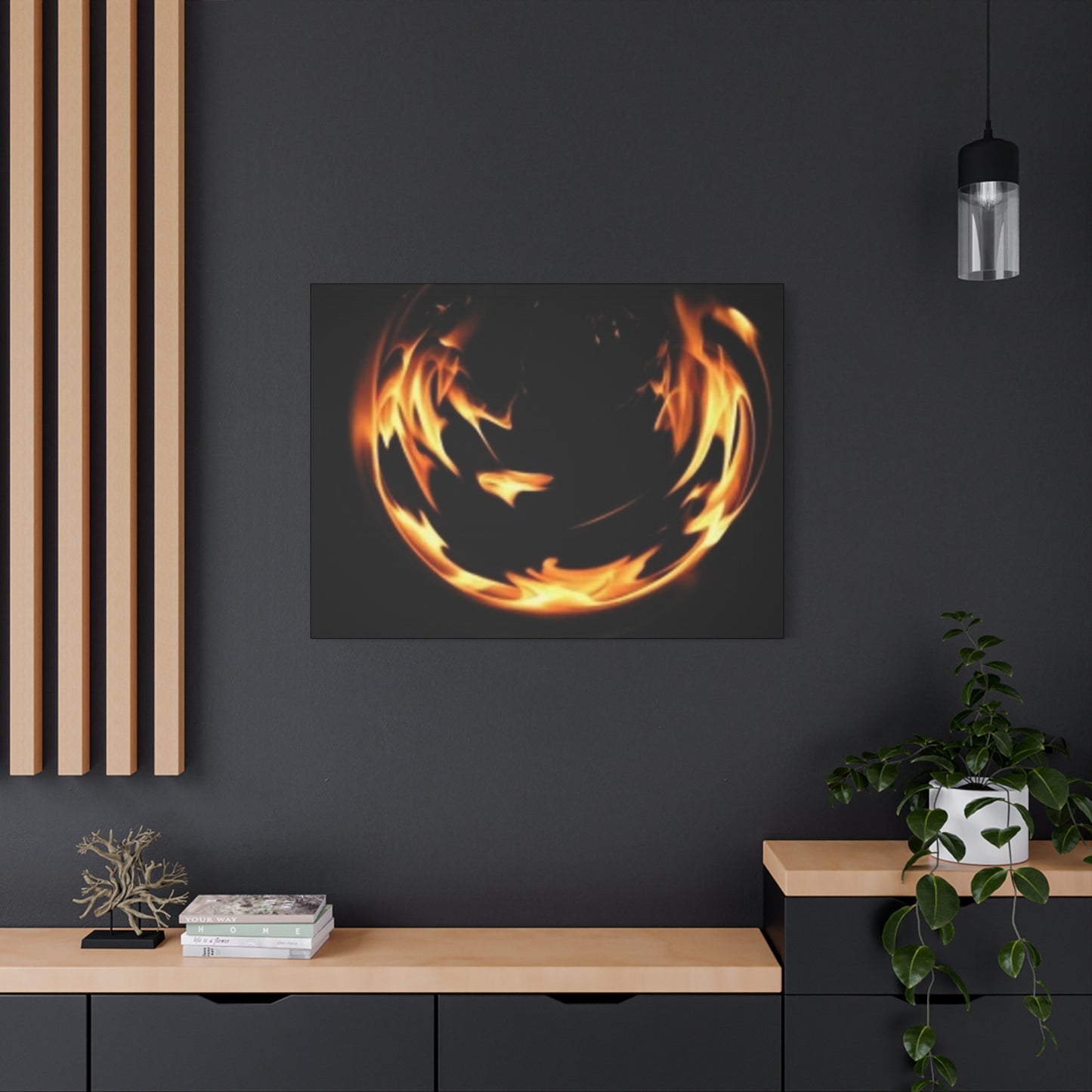 Fire Swirl Matte Canvas Art - Stretched 1.25" Gallery Wrap