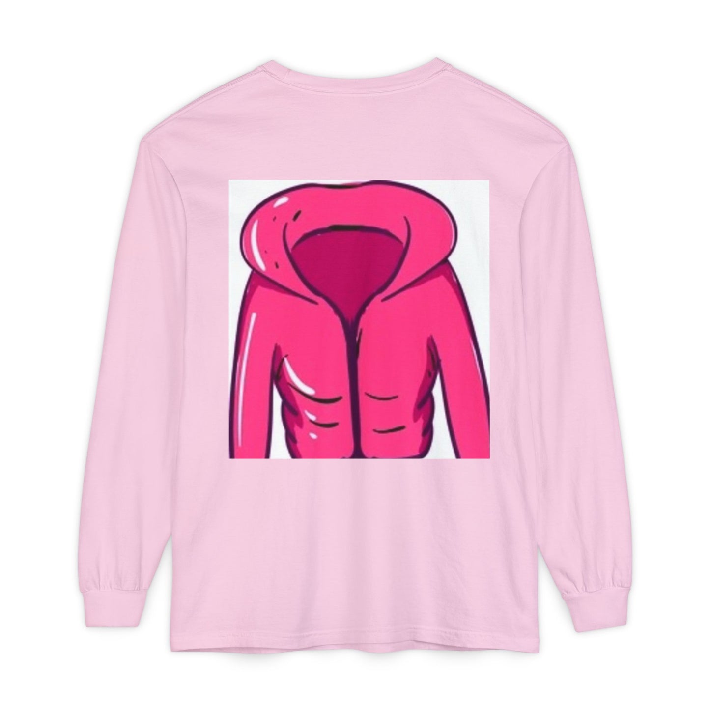 Unisex Garment-Dyed Long Sleeve T-Shirt - Cute Hoodie Print for Casual Wear