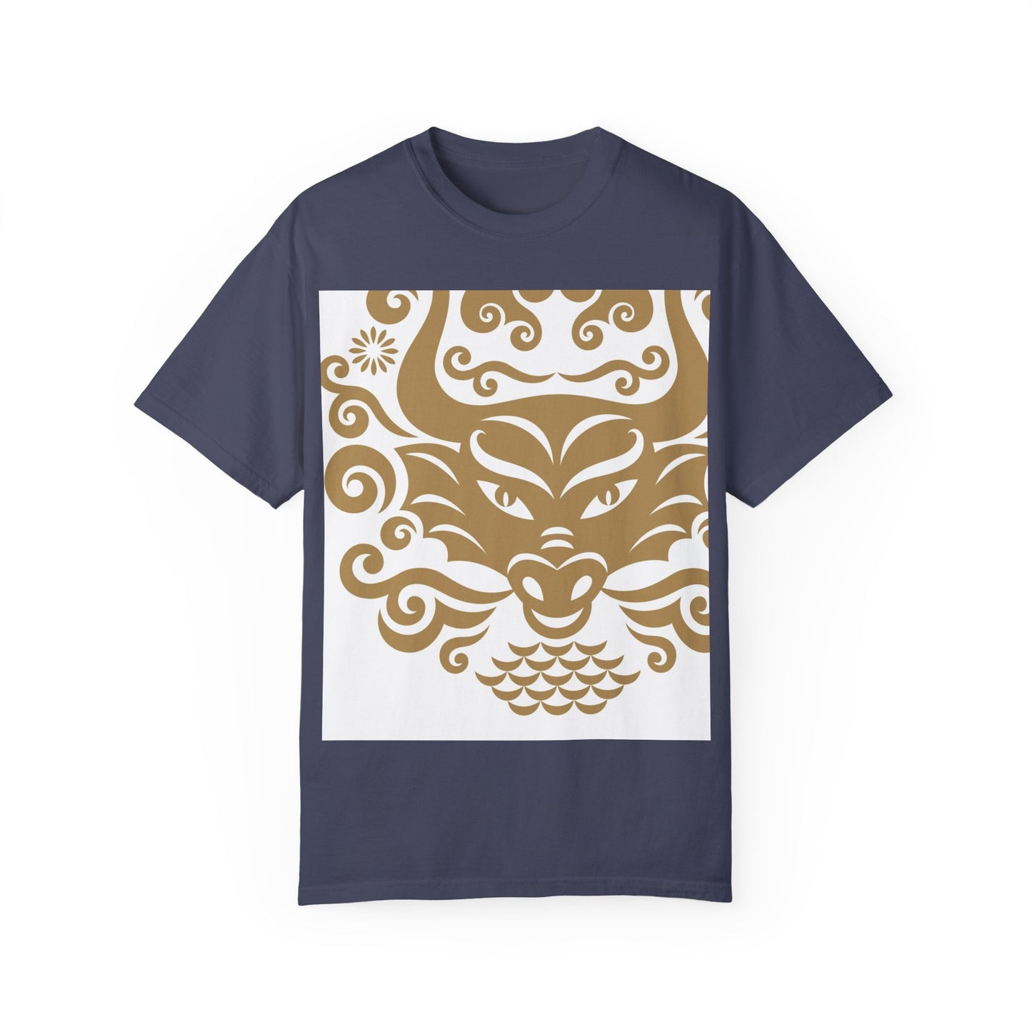 Garment-Dyed Dragon Graphic T-shirt for Nature Lovers