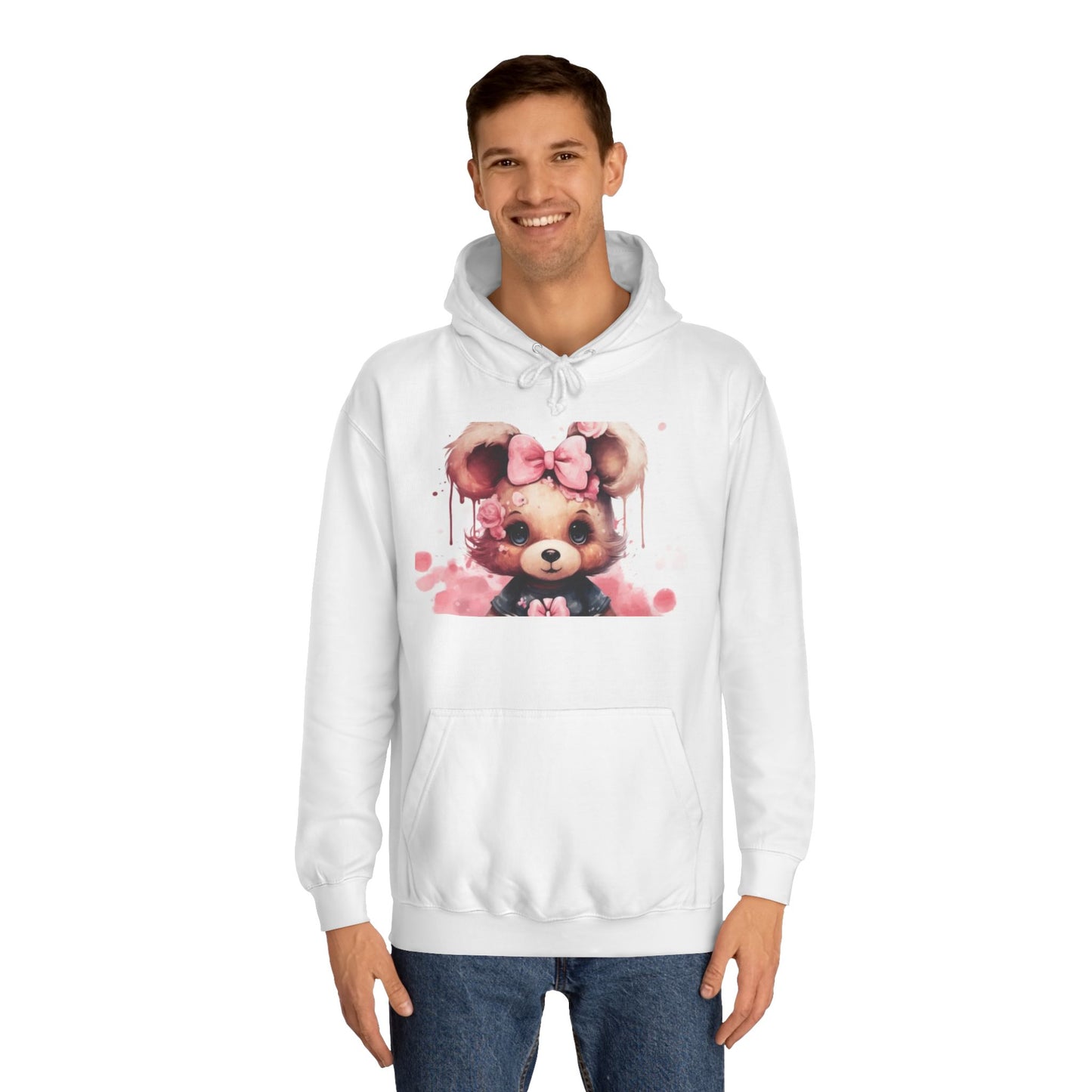 Unisex College Hoodie - Bold Graphic Design for Trendy Campus Style