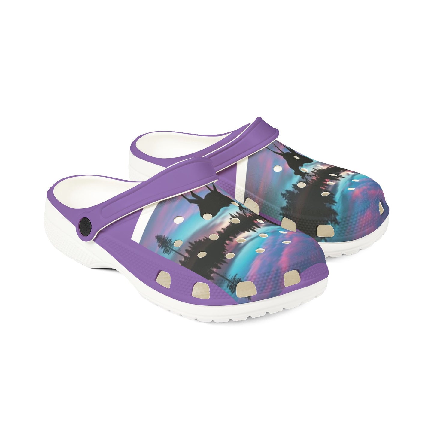 Colorful EVA Foam Rubber Clogs with Nature Design