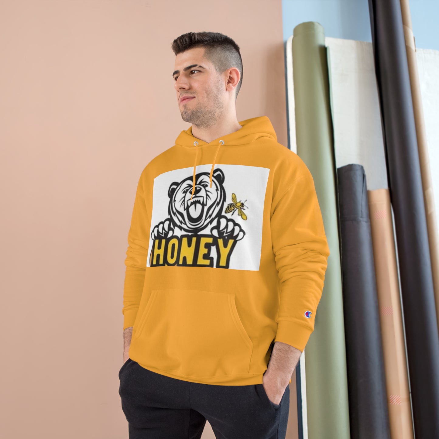 Honey Bear Champion Hoodie - Fun & Cozy Streetwear