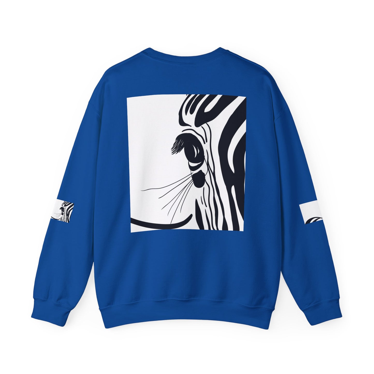 Artistically Designed Zebra Crewneck Sweatshirt - Perfect for Nature Lovers
