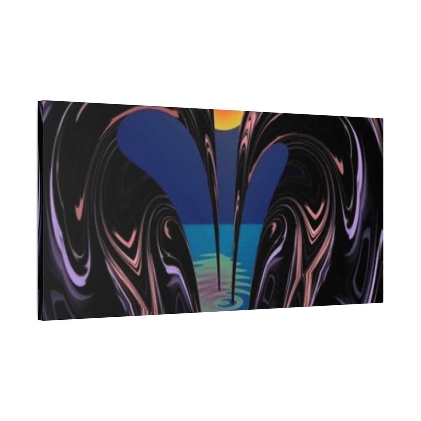 Romantic Abstract Canvas Art - Heart-Shaped Design for Home Decor