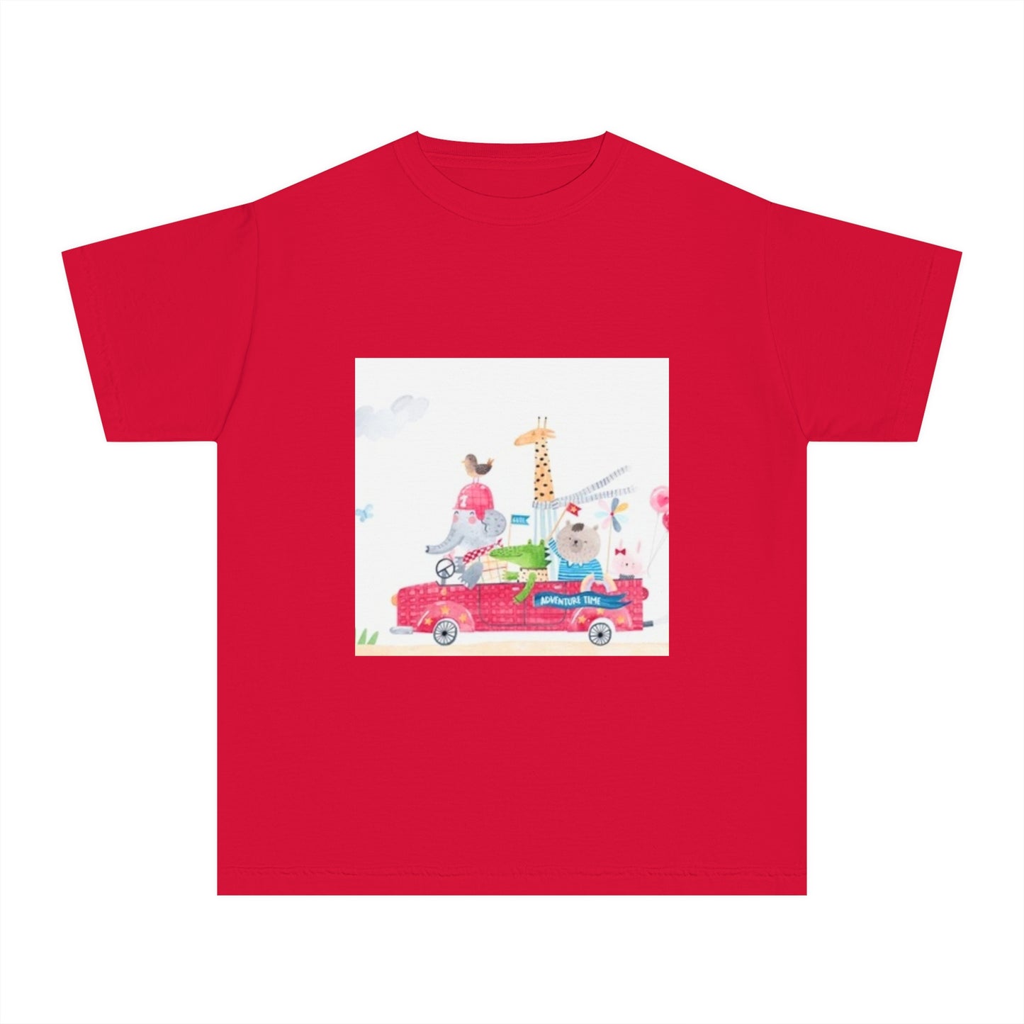 Fun Animal Adventure Youth Midweight Tee - Colorful Kids Tee for Playtime