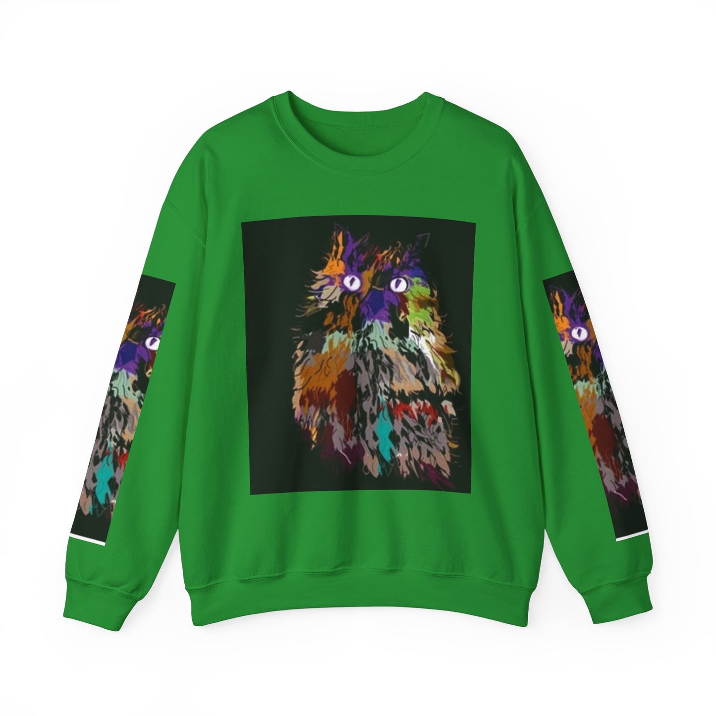 Colorful Owl Crewneck Sweatshirt - Unisex Heavy Blend™ - Cozy Art Wear for Animal Lovers