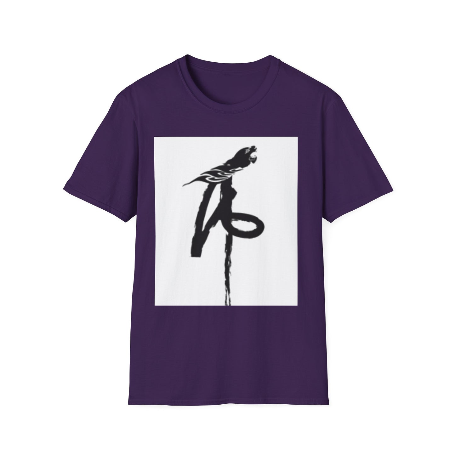 Unisex Softstyle T-Shirt - Black Bird Design for Nature Lovers