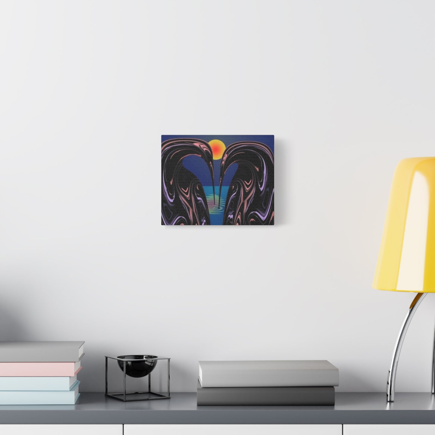 Romantic Abstract Canvas Art - Heart-Shaped Design for Home Decor