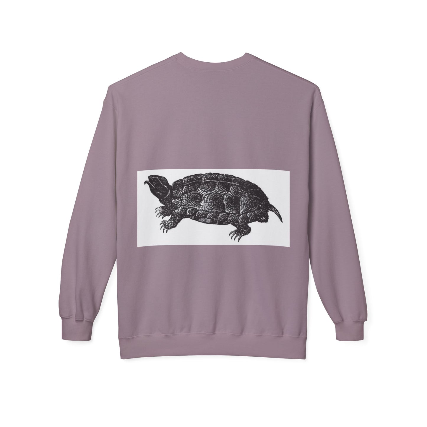 Turtle Design Unisex Fleece Crewneck Sweatshirt - Chill Vibes, Perfect Gift for Nature Lovers