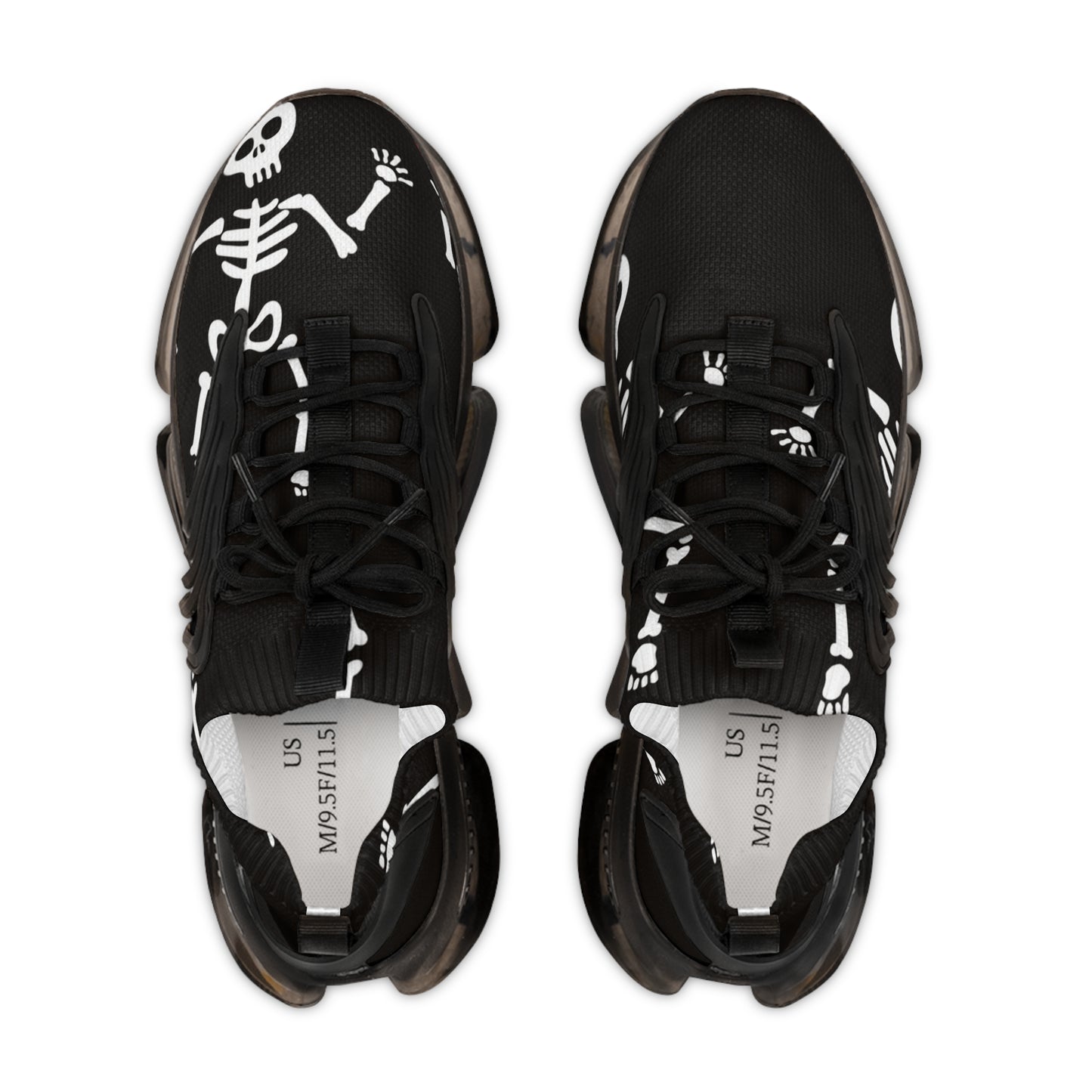 Men's Skeleton Print Mesh Sneakers - Trendy Athletic Shoes for Everyday Style