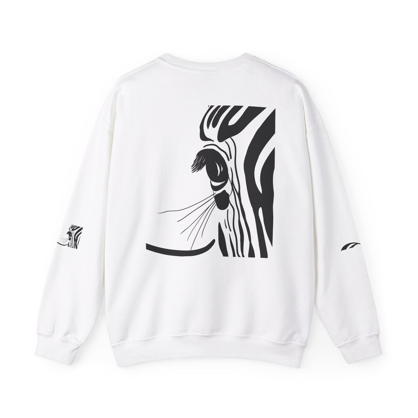 Artistically Designed Zebra Crewneck Sweatshirt - Perfect for Nature Lovers