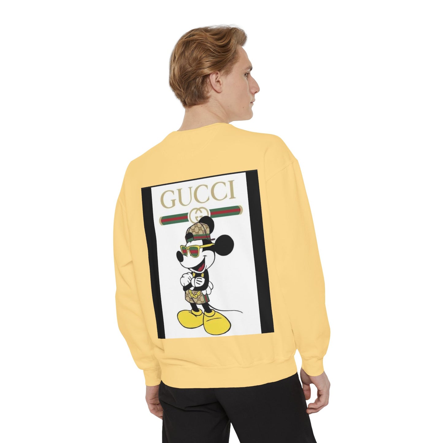 Mickey Mouse Gucci Streetwear Sweatshirt - Unisex Garment-Dyed