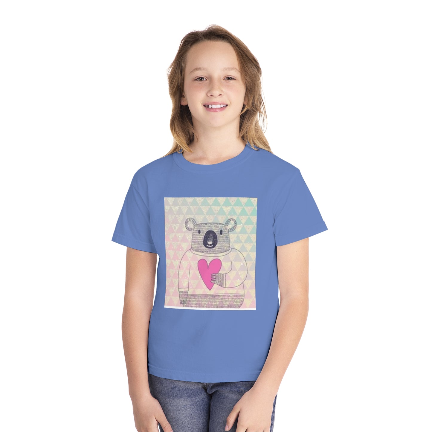 Cute Koala Love Youth Midweight Tee - Adorable Graphic Tee for Kids
