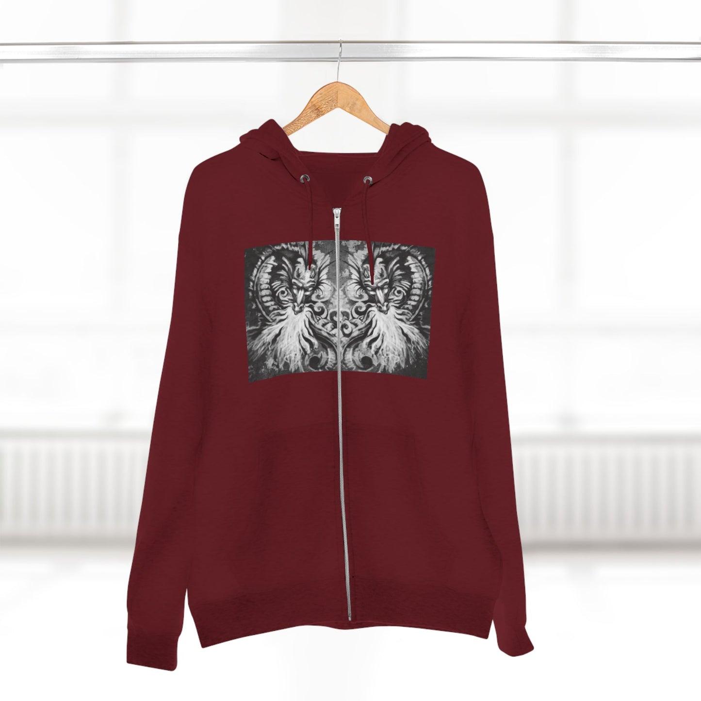 Colorful Artistic Unisex Zip Hoodie - Vibrant Design for Creative Souls