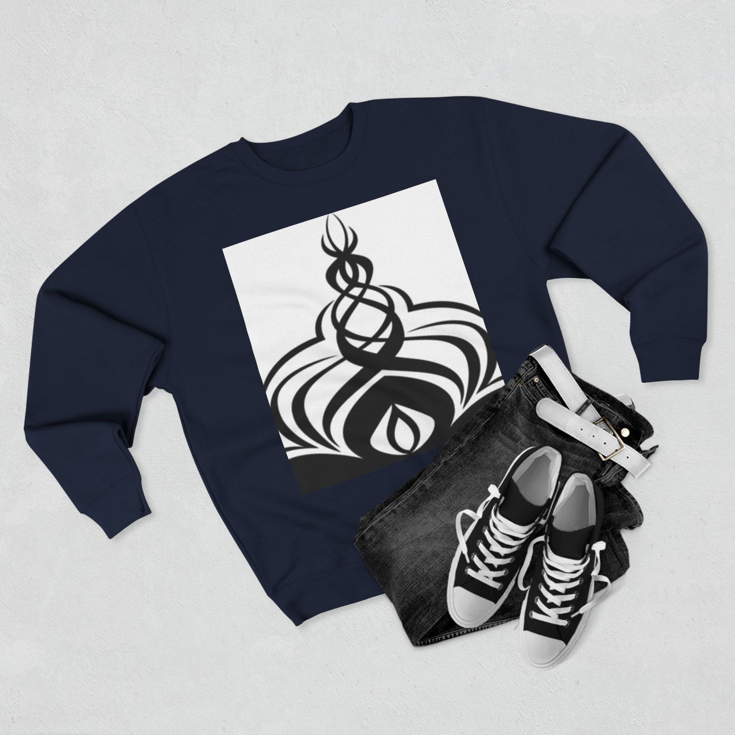 Modern Unisex Crewneck Sweatshirt with Abstract Design