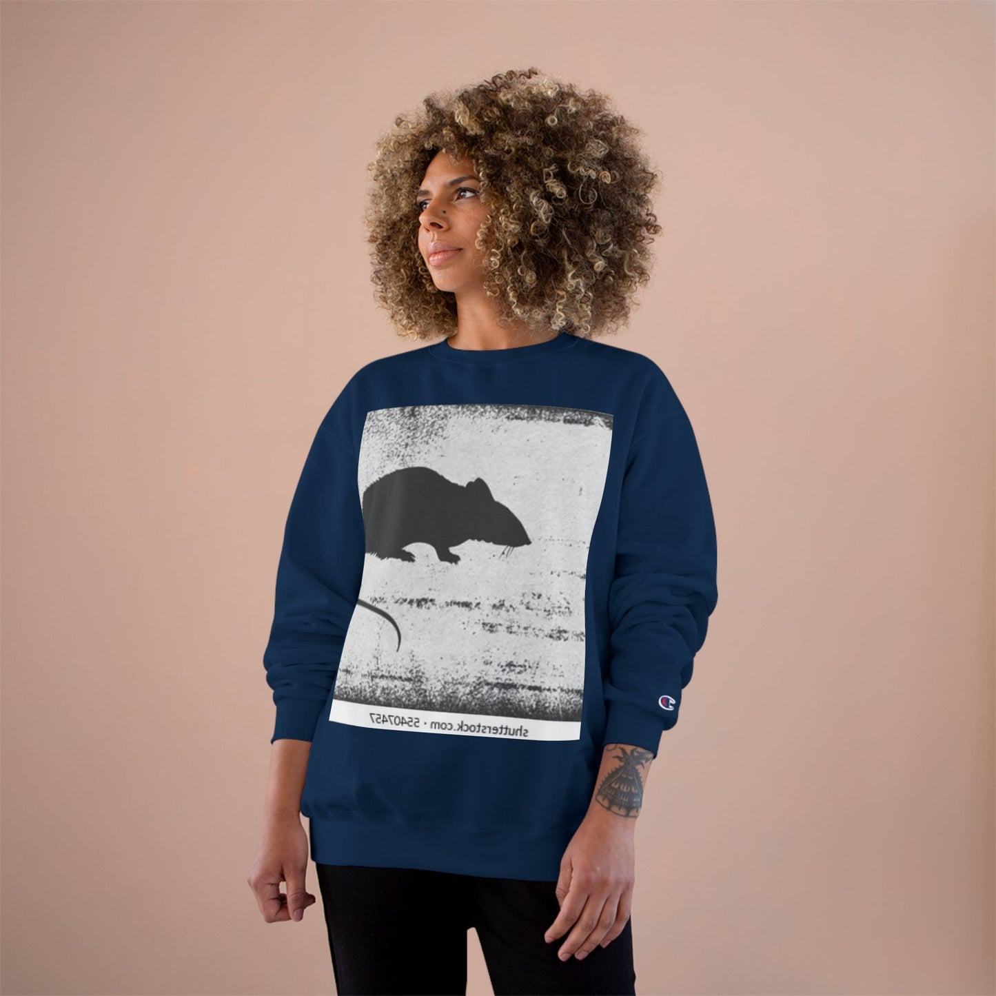 Vintage Style Rat Champion Sweatshirt - Cozy Layer for Animal Lovers