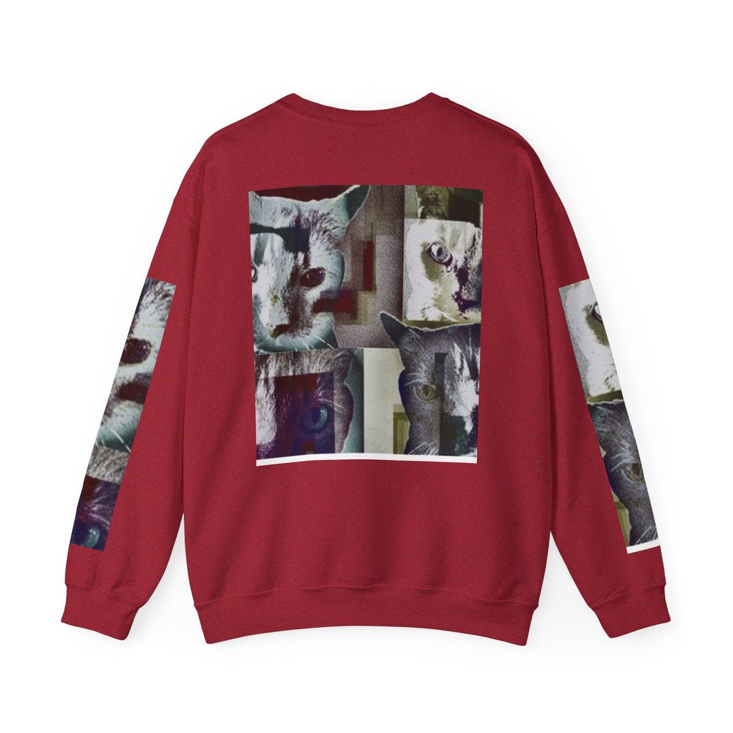 Cozy Cat Lover Crewneck Sweatshirt - Artistic Feline Design