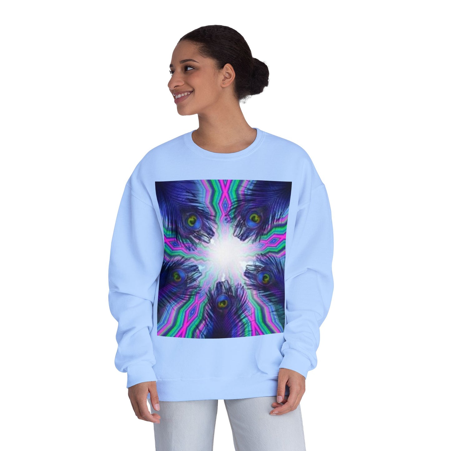 Psychedelic Art Crewneck Sweatshirt - Unisex Vibrant Graphic Sweatshirt