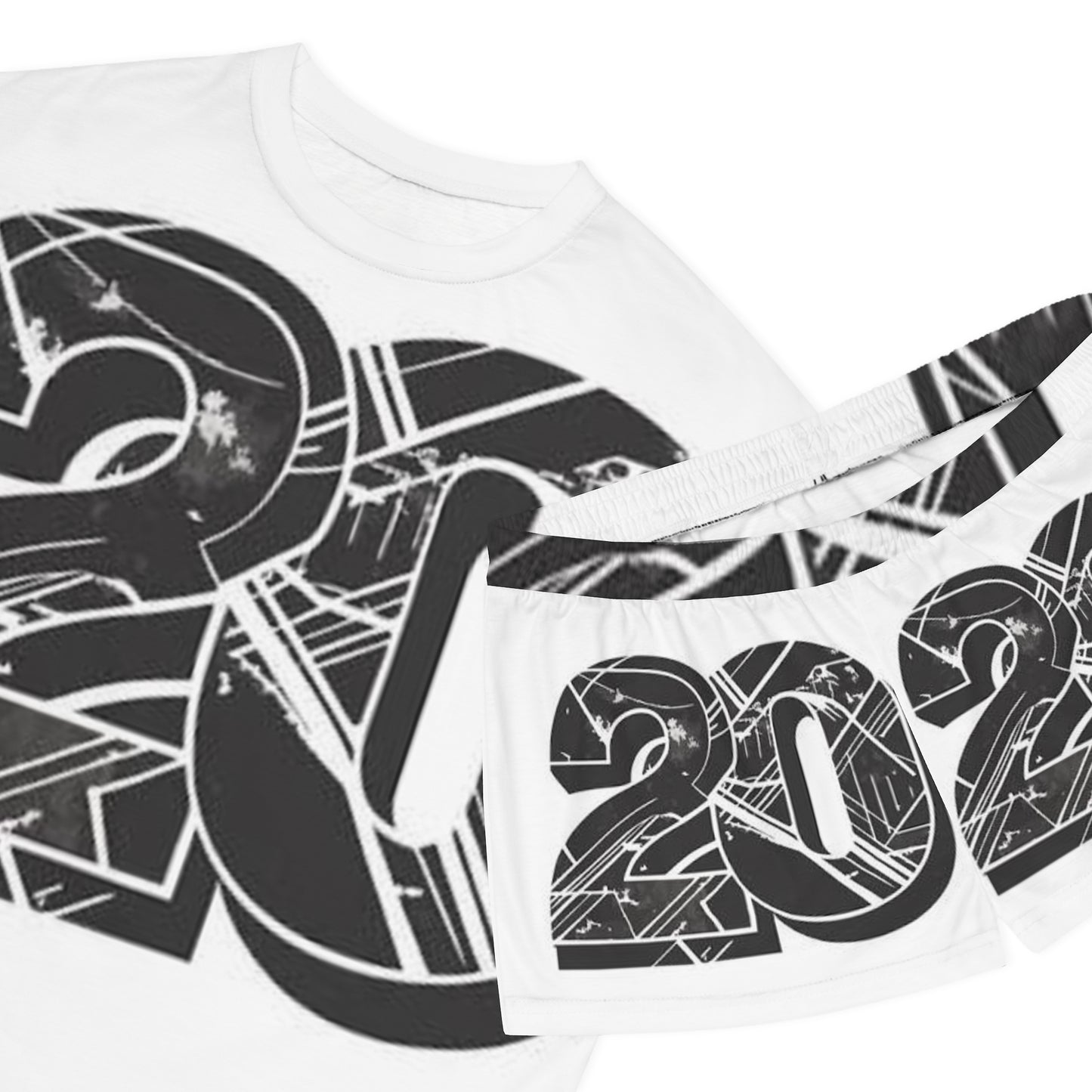 Trendy Women's Short Pajama Set with Bold '20' Design