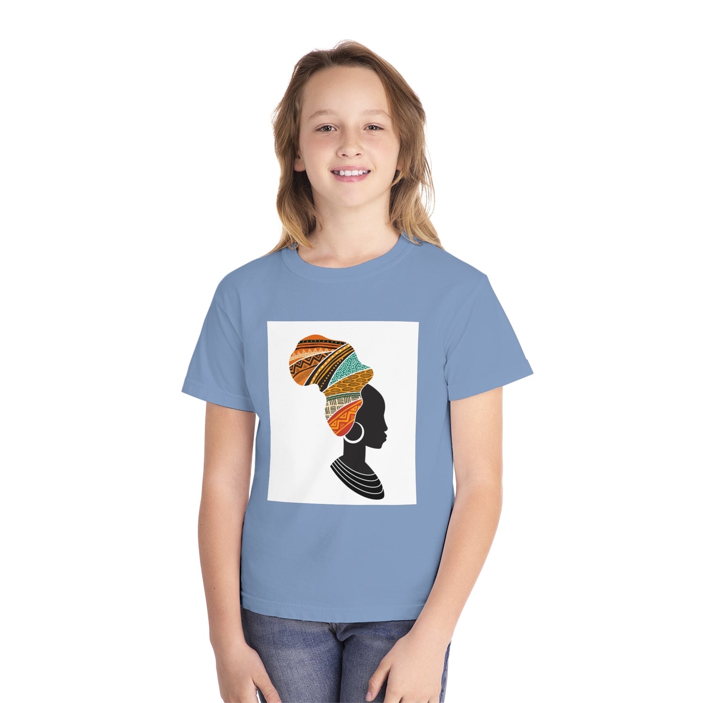 Youth Midweight Tee - African Heritage Design for Creative Kids