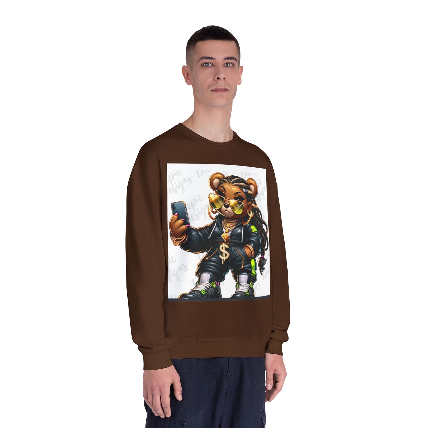 Street Style Bear Crewneck Sweatshirt - Unisex Urban Fashion