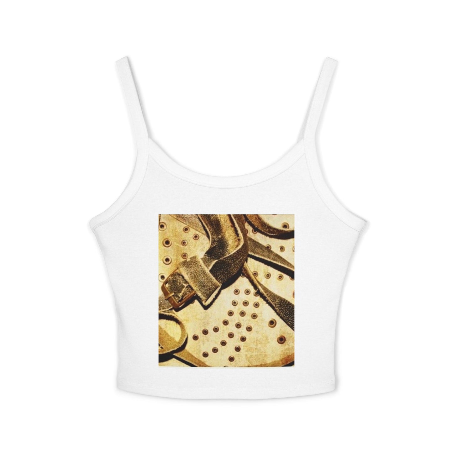 Artistic Women's Spaghetti Strap Tank Top - Stylish Summer Wear