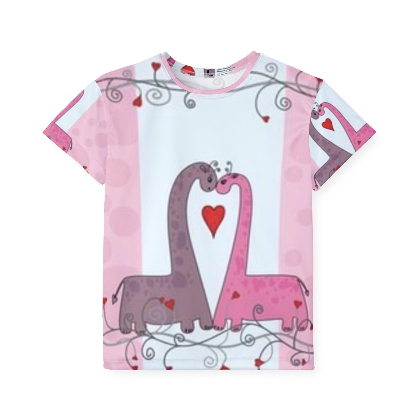Kids Dinosaur Love T-Shirt - Cute Sports Jersey for Young Fans