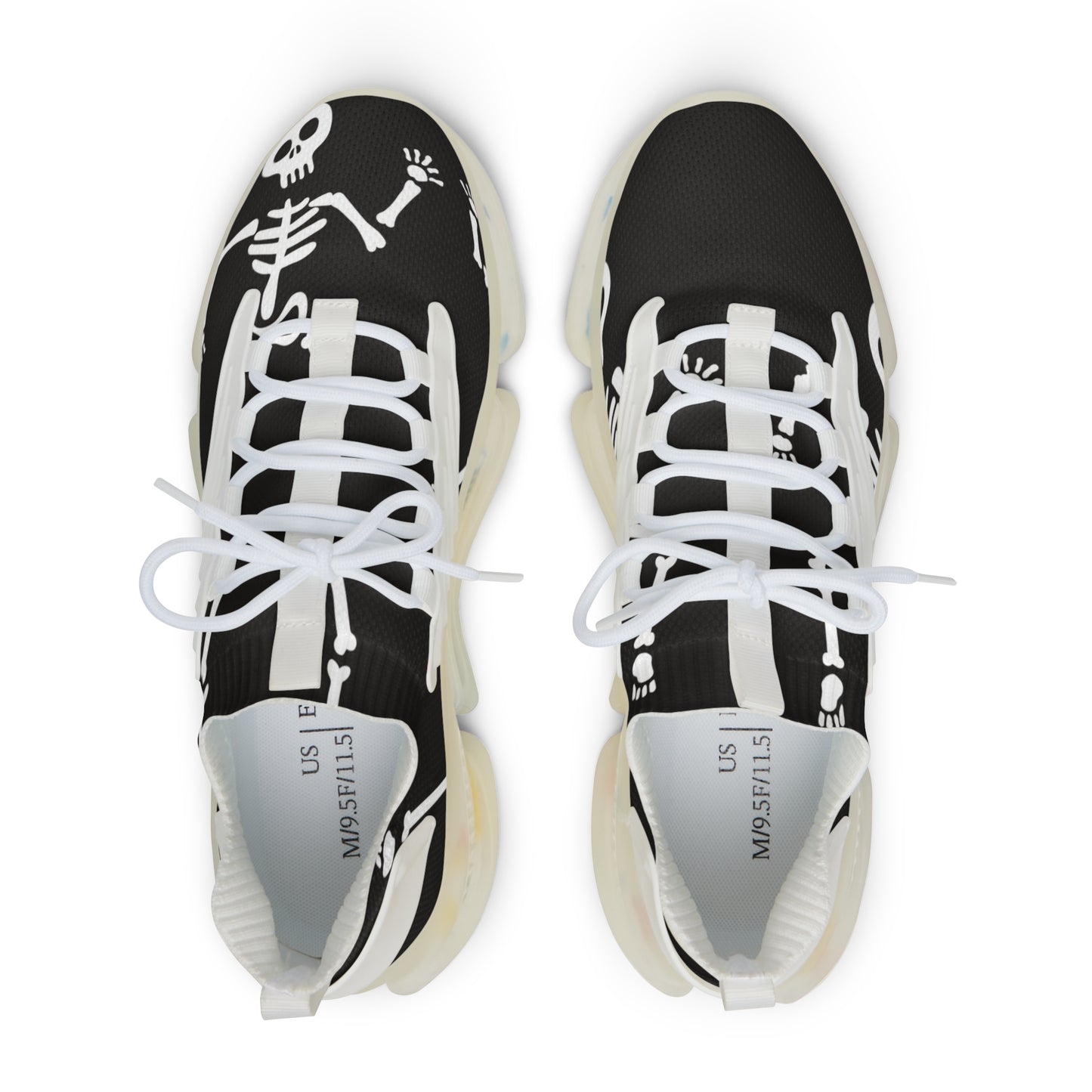 Men's Skeleton Print Mesh Sneakers - Trendy Athletic Shoes for Everyday Style