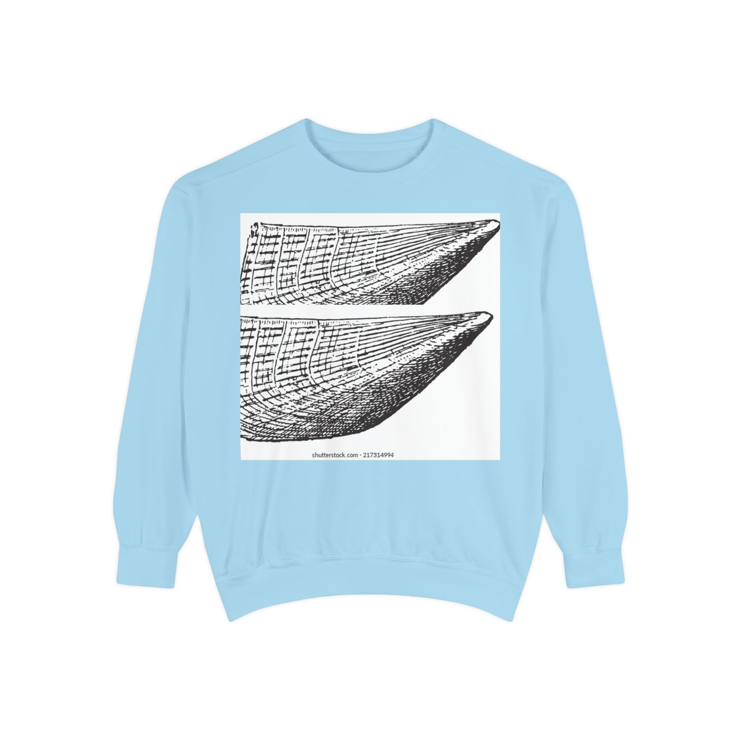 Graphic Unisex Garment-Dyed Sweatshirt | Nautical Design for Ocean Lovers