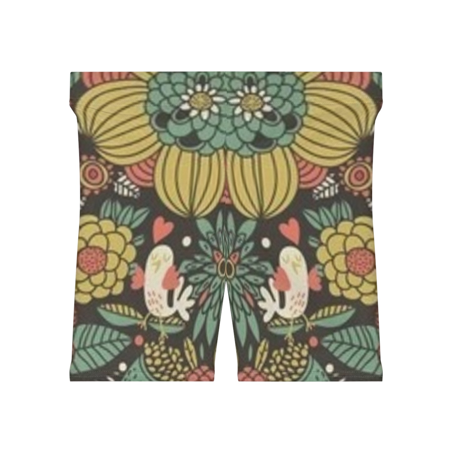 Bohemian Floral Women's Biker Shorts – Comfortable & Stylish Activewear