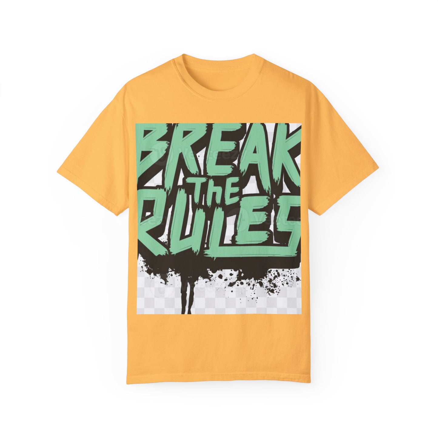 Unisex Garment-Dyed T-shirt - "Break the Rules" Graphic Tee for Creative Spirits