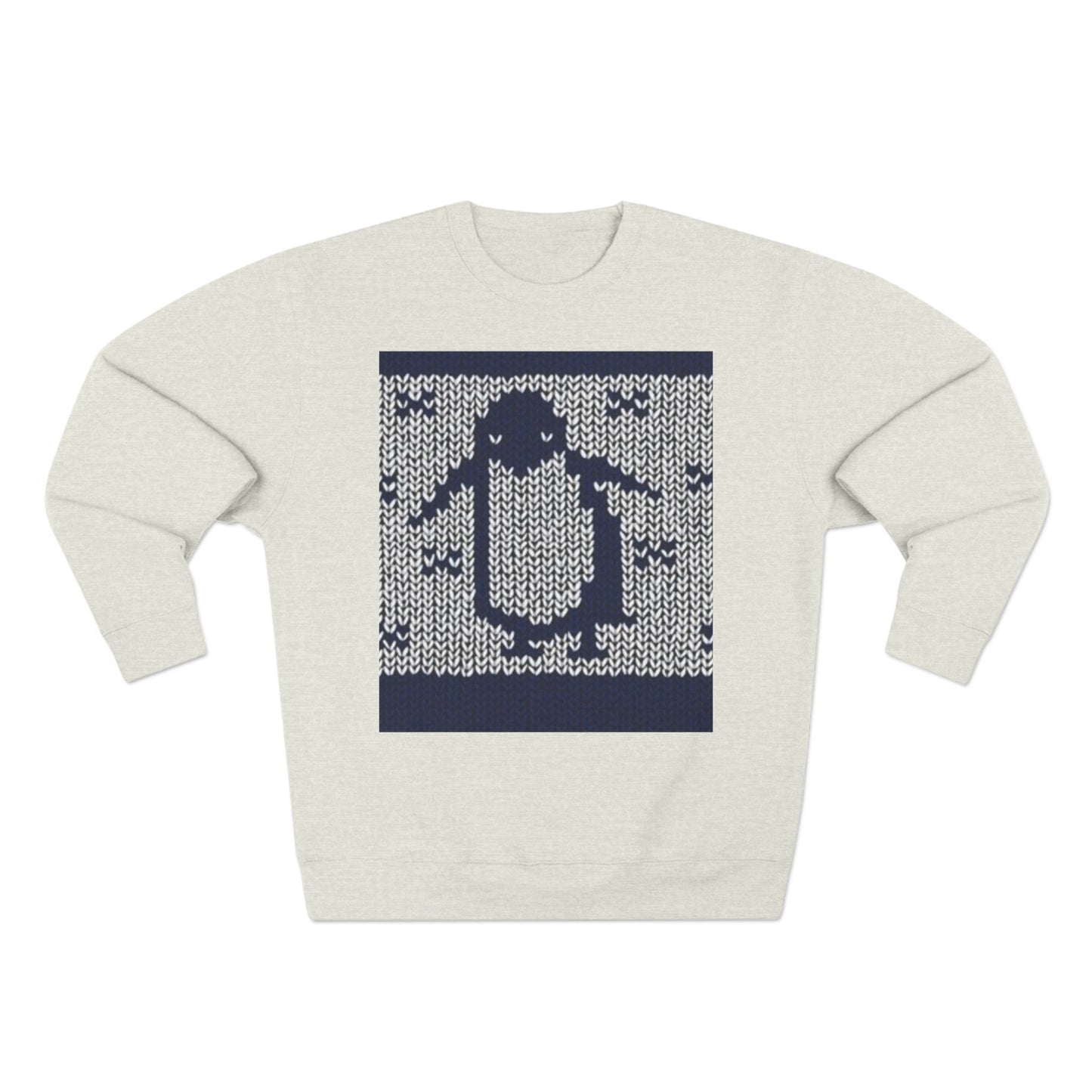 Cozy Penguin Knit Design Unisex Crewneck Sweatshirt