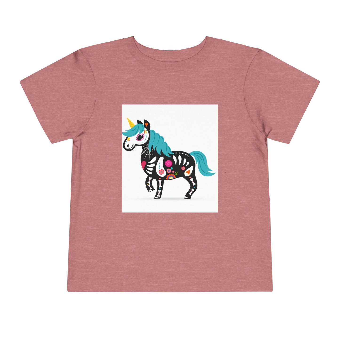 Toddler Skeleton Unicorn Tee - Cute Halloween Short Sleeve Shirt