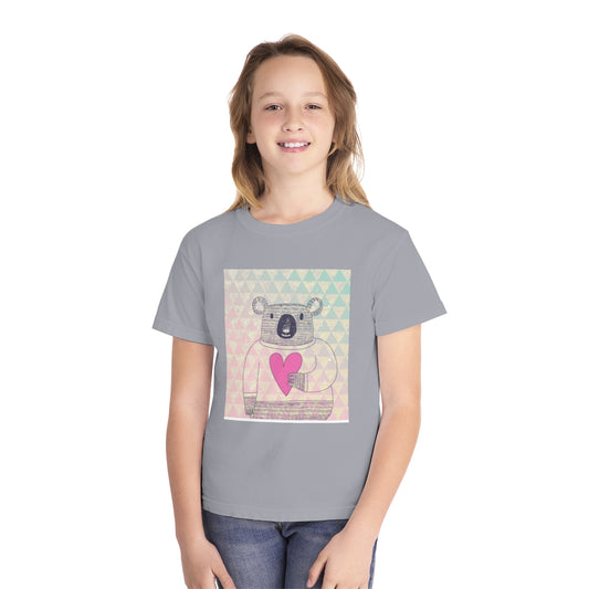 Cute Koala Love Youth Midweight Tee - Adorable Graphic Tee for Kids