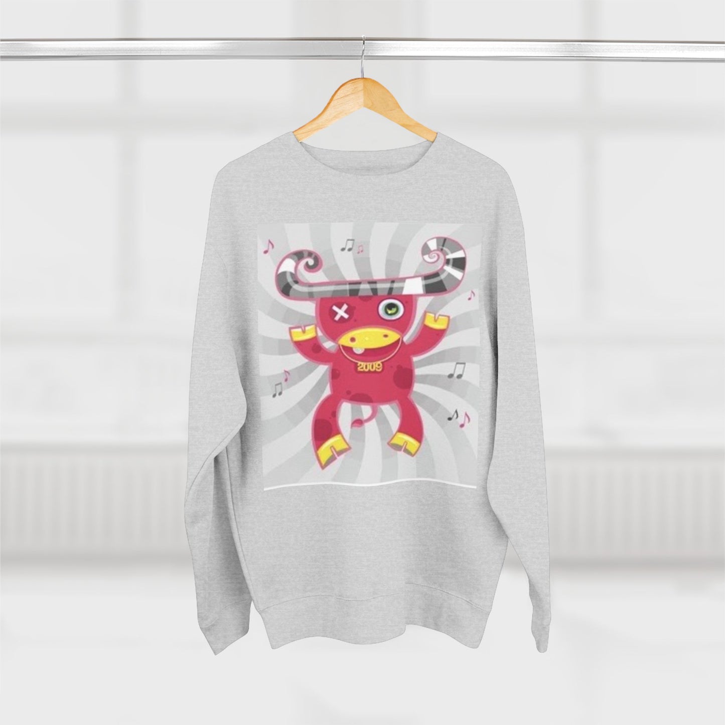 Fun Graphic Unisex Crewneck Sweatshirt - Playful Music Theme