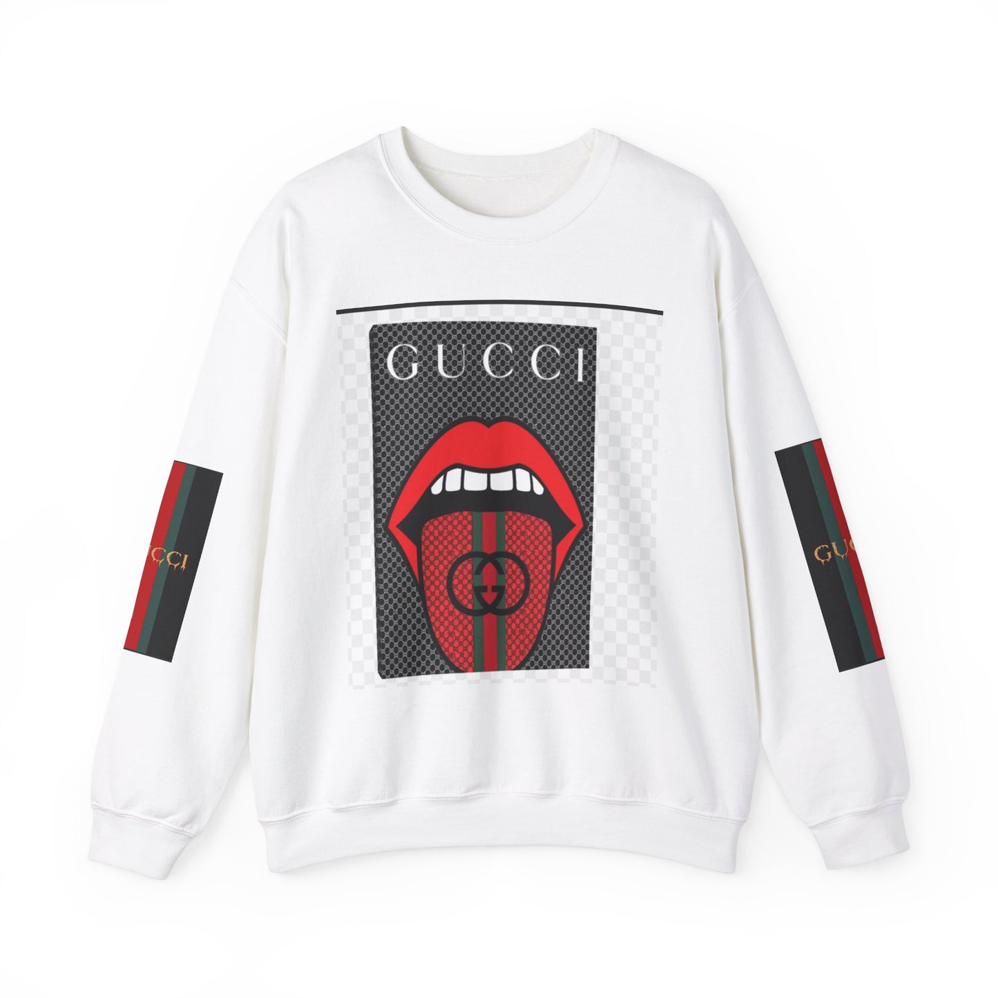 Gucci Inspired Unisex Heavy Blend Crewneck Sweatshirt - Bold Graphic Design