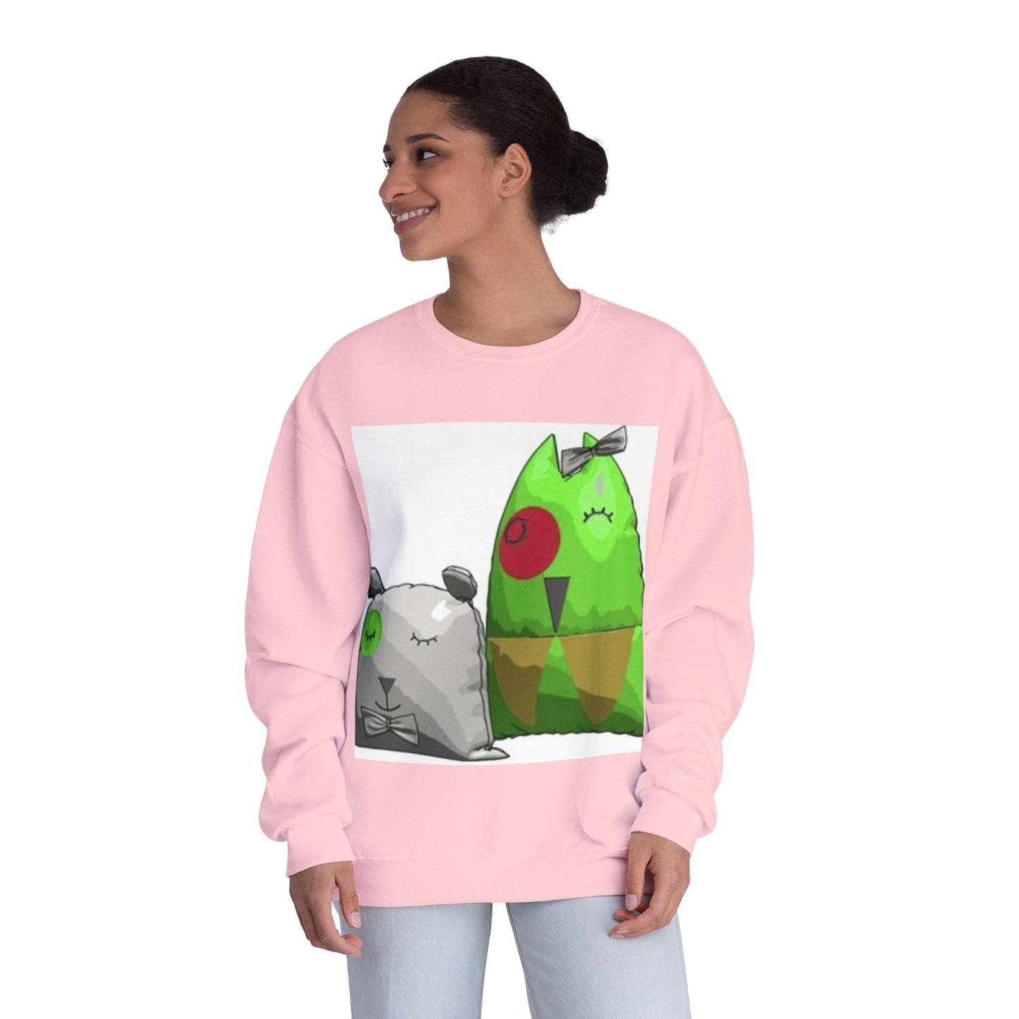 Cute Cartoon Monsters Unisex Crewneck Sweatshirt - Cozy Fun for All Ages