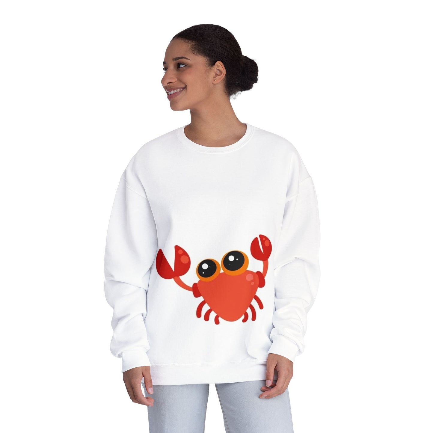 Cute Crab Graphic Unisex Crewneck Sweatshirt