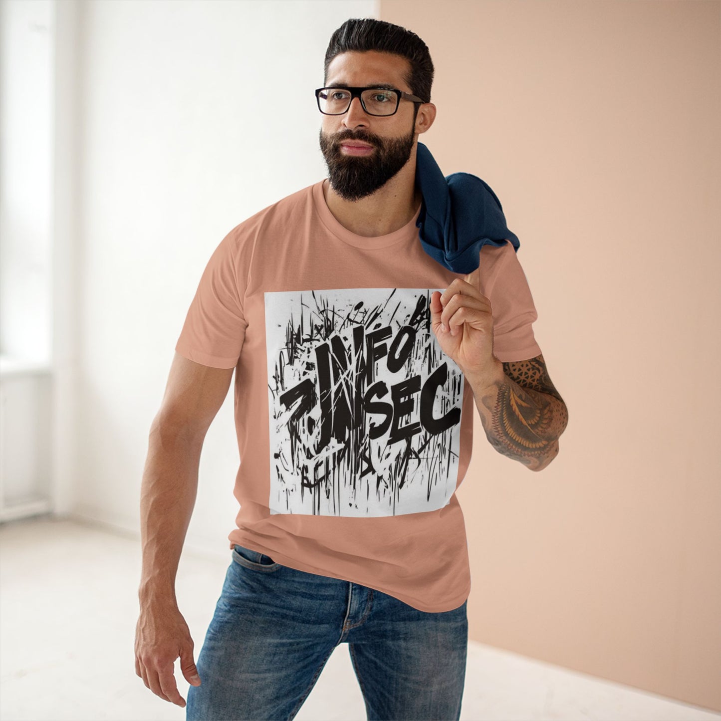 Trendy Graphic Tee with 'INFO SEC' Design – Perfect for Casual Wear or Cybersecurity Fans