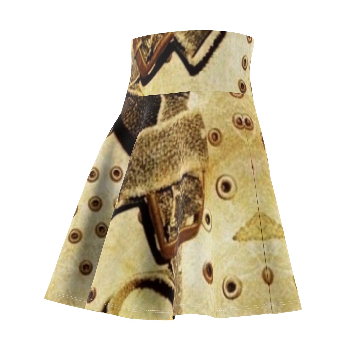 Vintage-Inspired Women's Skater Skirt with Unique Pattern