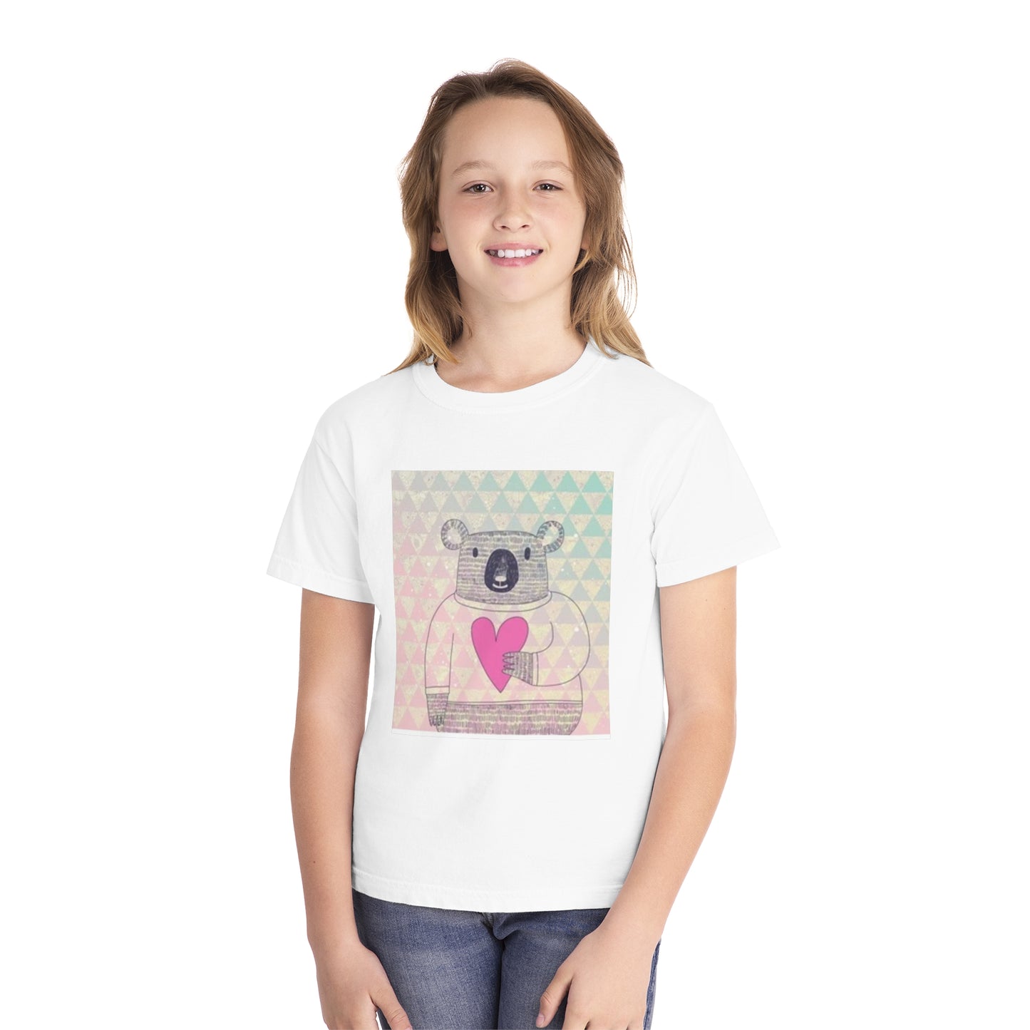 Cute Koala Love Youth Midweight Tee - Adorable Graphic Tee for Kids