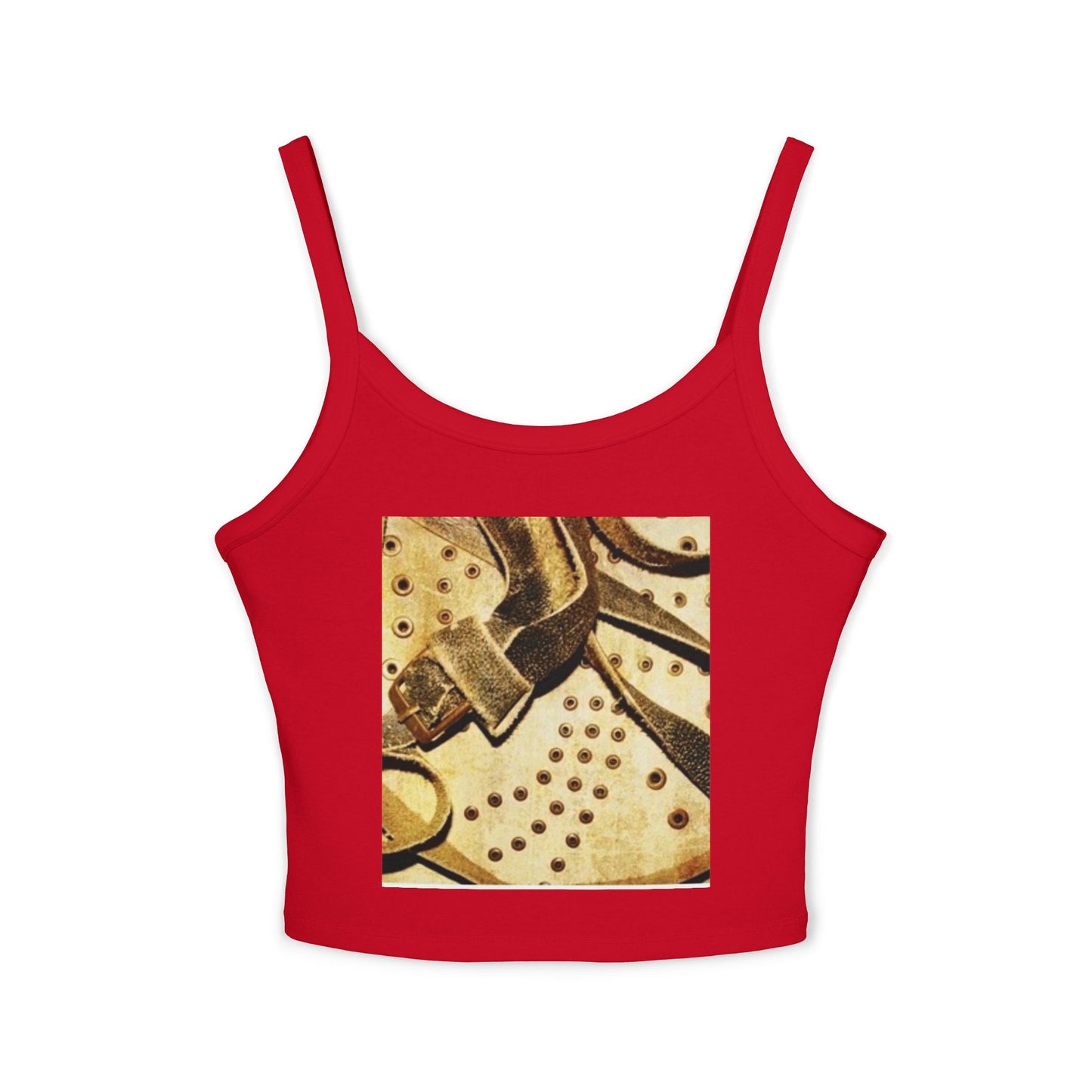 Artistic Women's Spaghetti Strap Tank Top - Stylish Summer Wear