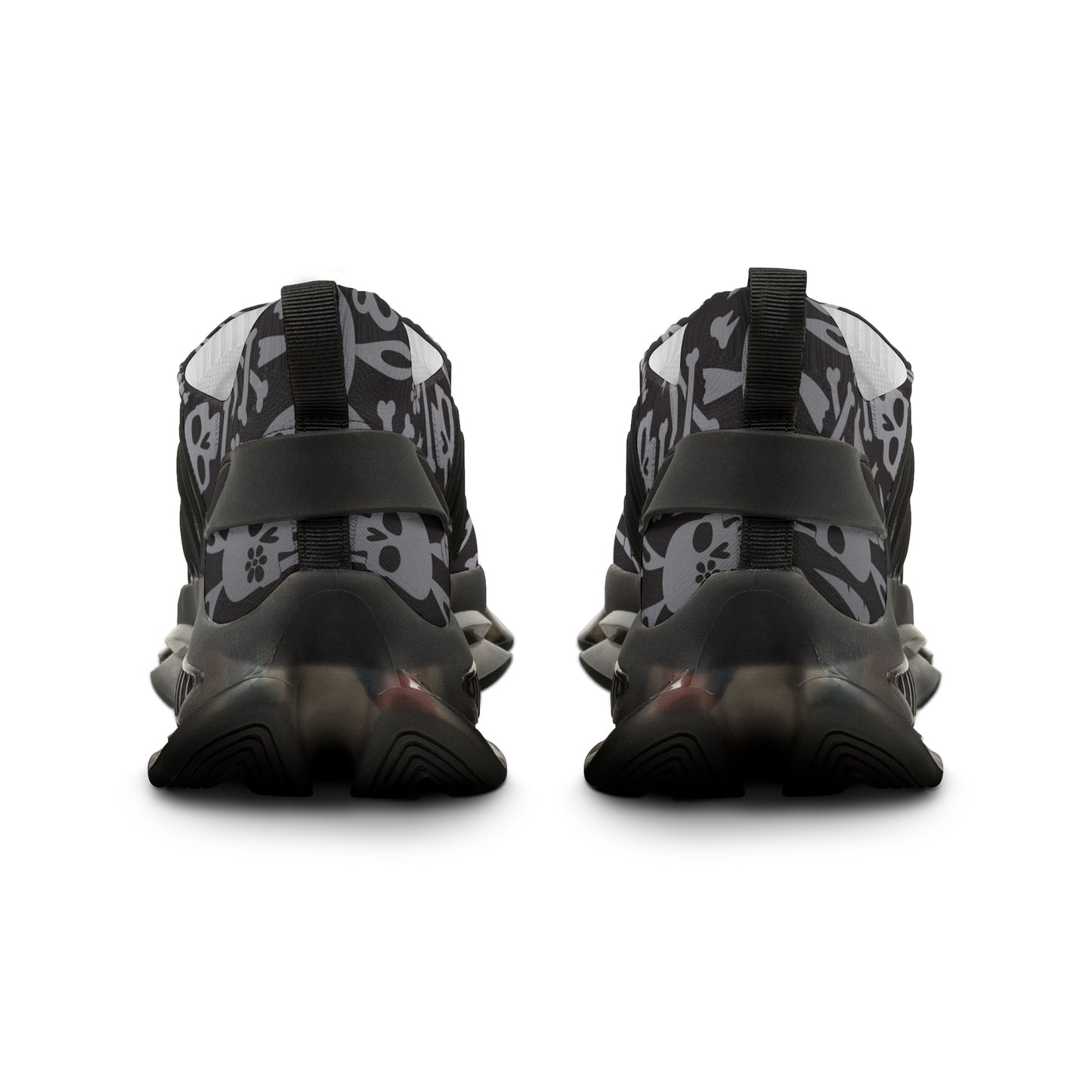 Stylish Men's Mesh Sneakers with Floral Skull Design - Trendy Athletic Footwear for Casual Wear
