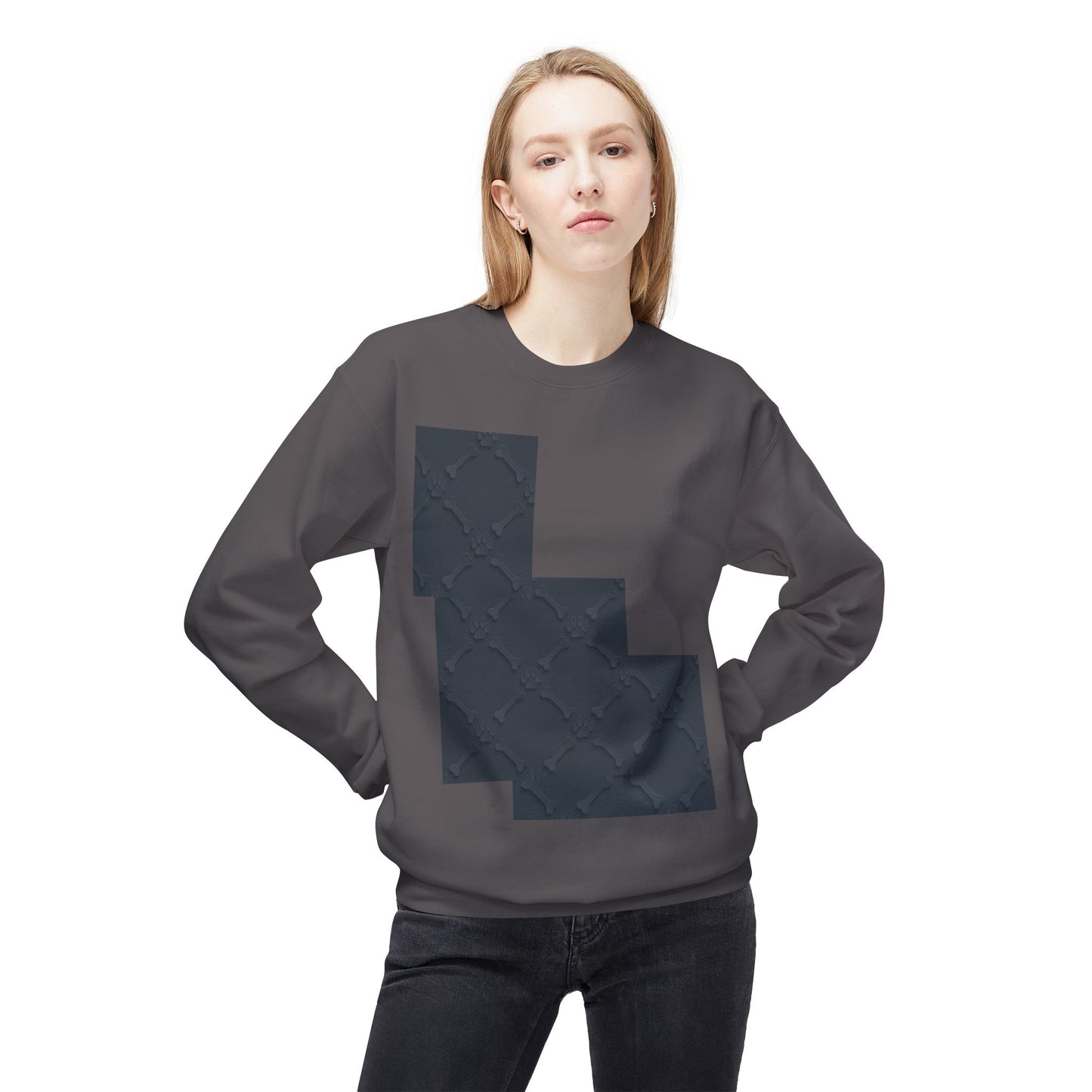 Minimalist Pet-Themed Crewneck Sweatshirt for Animal Lovers