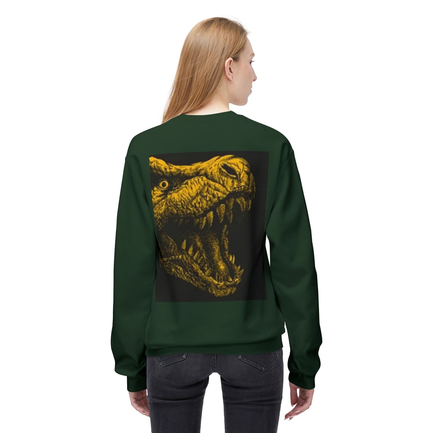 Unisex Dinosaur Graphic Sweatshirt - Cozy Midweight Crewneck