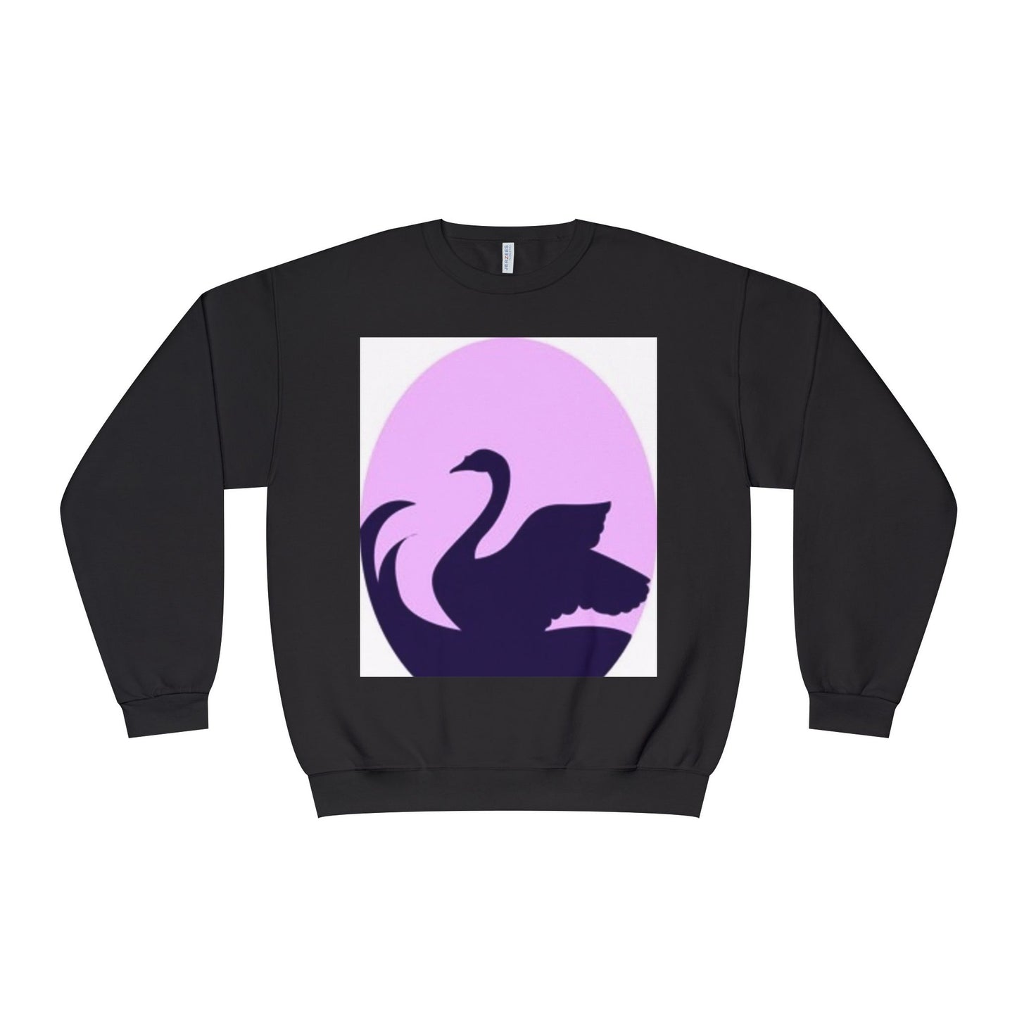 Elegant Swan Silhouette Unisex Crewneck Sweatshirt - Cozy Spring Fashion